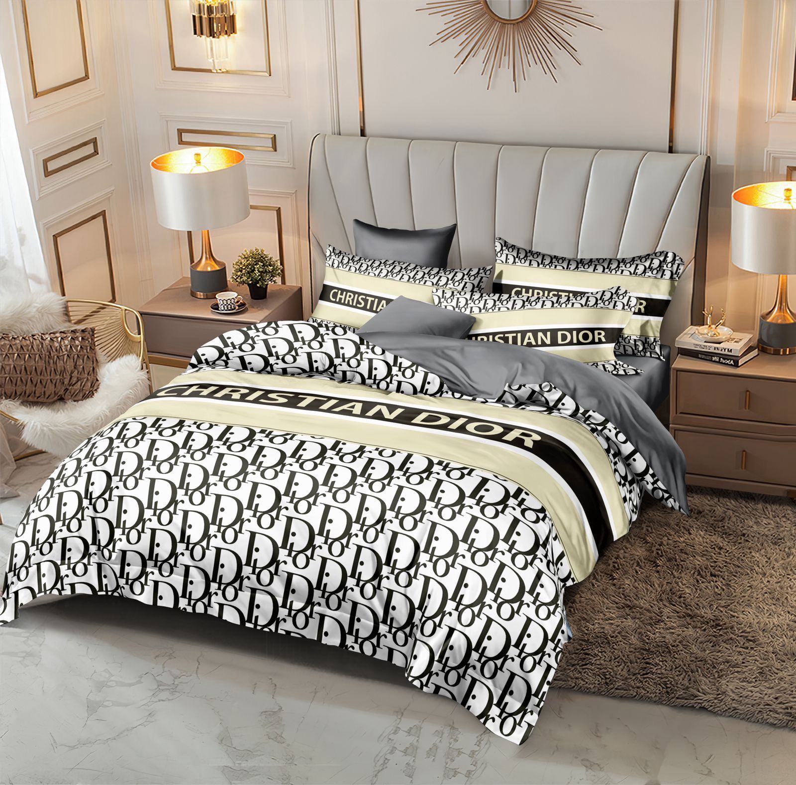 Luxury Christian Dior Bedsheets Set – Elegance & Comfort for a Perfect Sleep - Image 2