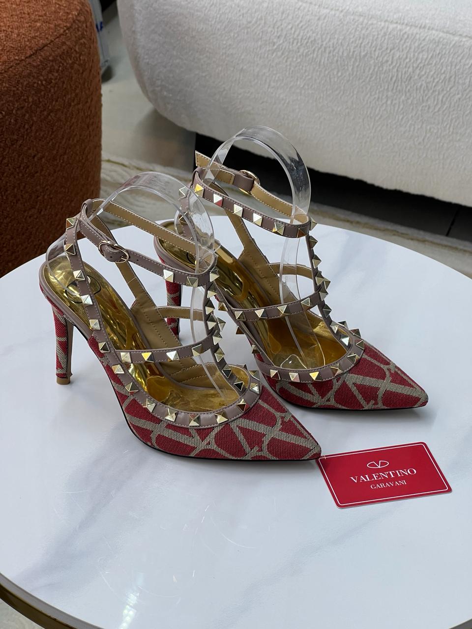 Valentino Rockstud Strappy High Heels - Designer Pumps